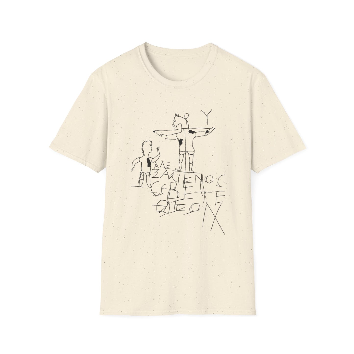 alexamenos graffito blasfemo young man worships donkey early graffiti 200 bc white and black tshirt