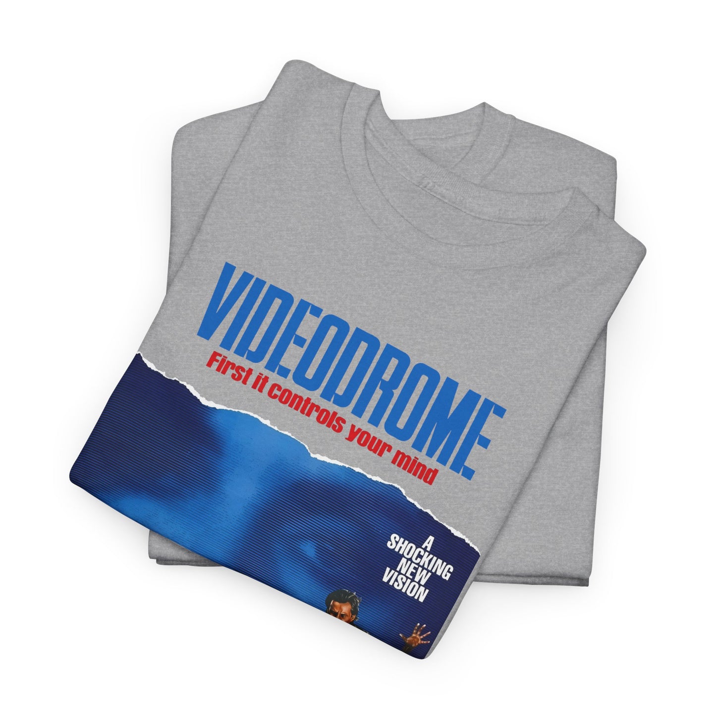 david cronenberg's videodrome 1983 alternate movie poster reproduction tshirt