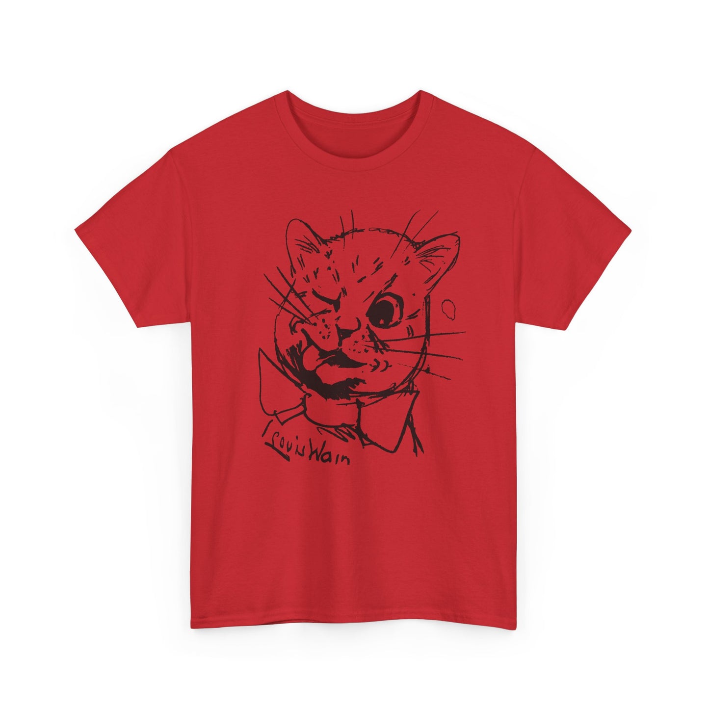 rare louis wain cat sketch custom edit tshirt