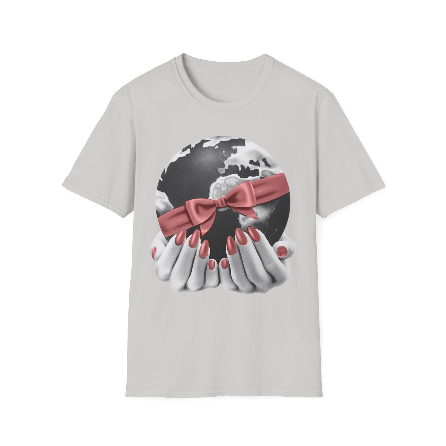 i'd give you the world 1980s graphic from a greeting card red nail version tshirt