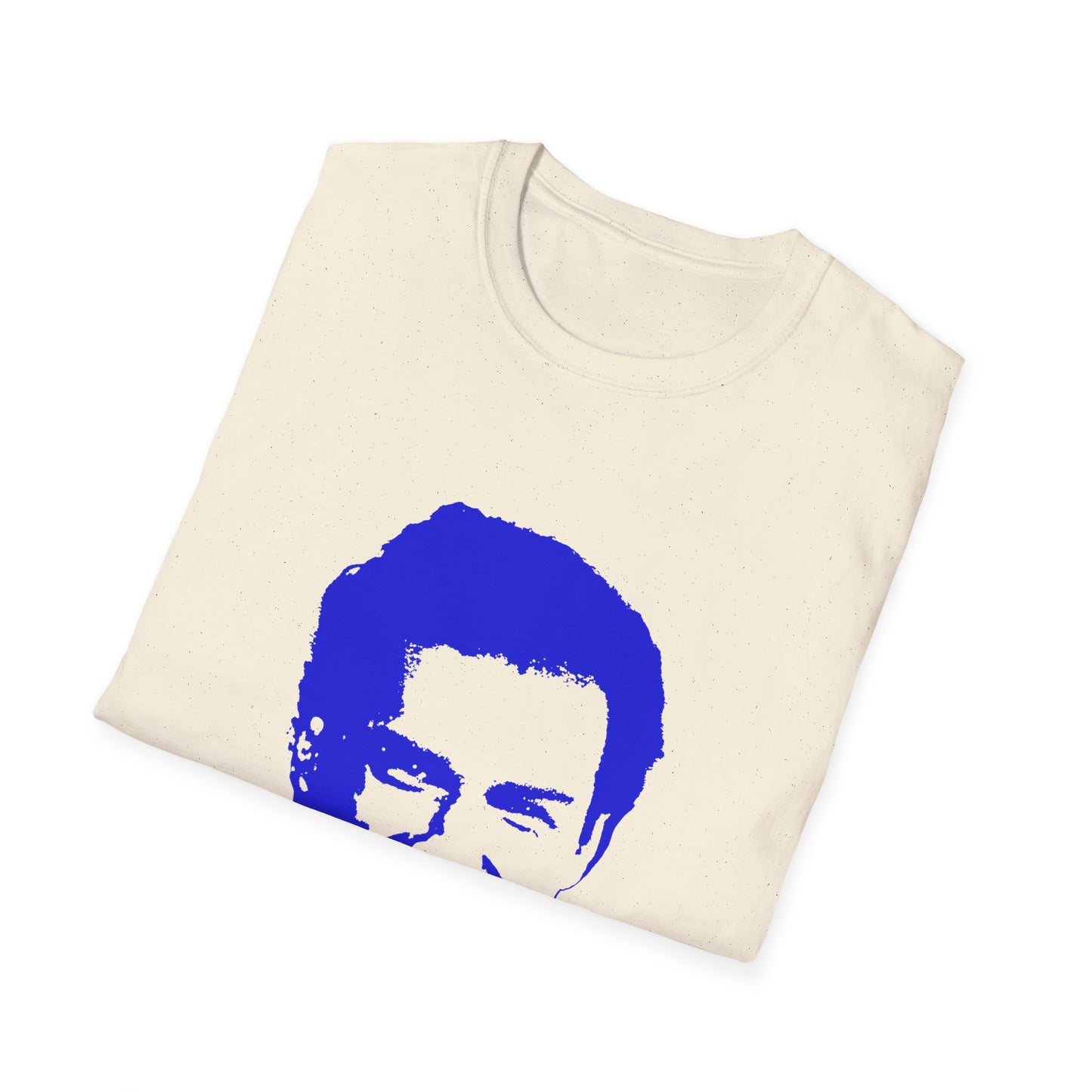 norm macdonald blue stencil face tshirt