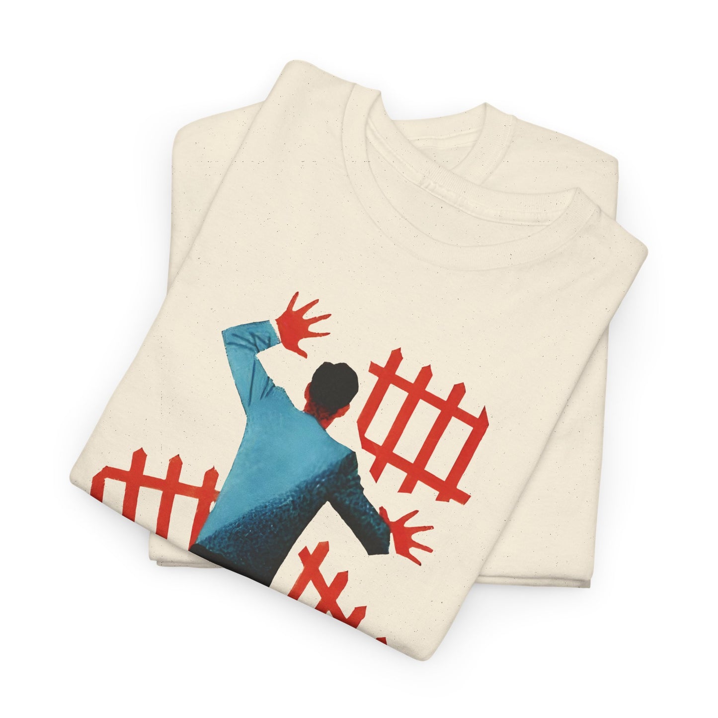 mid century manolo prieto man in fences book cover tshirt