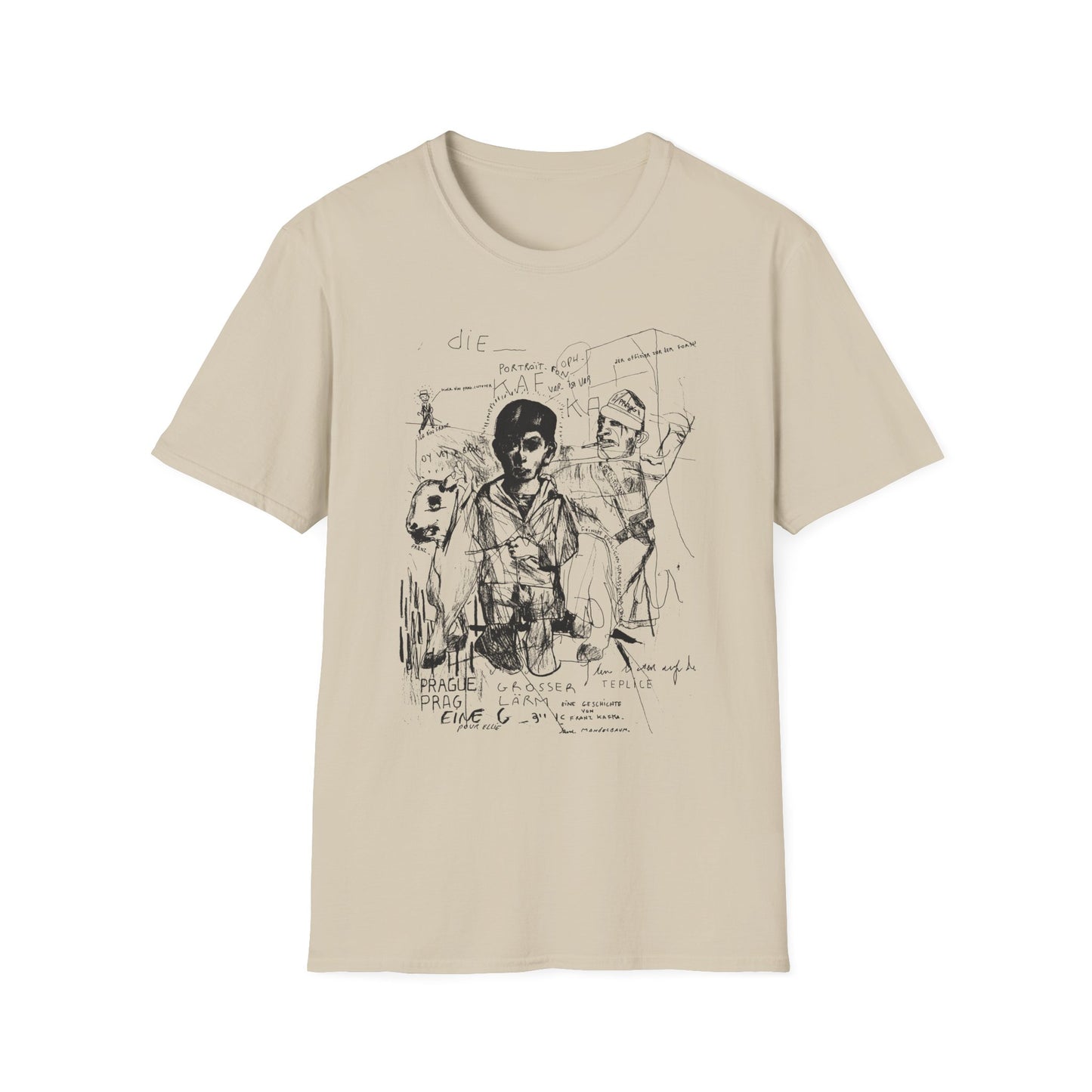 1985 stephane mandelbaum drawing die portrait von kafka tshirt