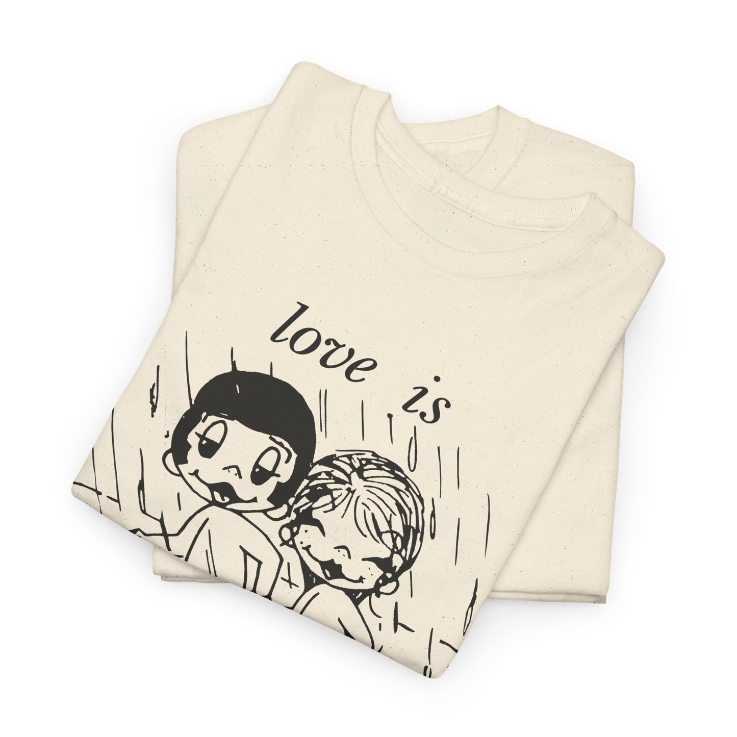 1970 graphic love is a sunny feeling on a rainy day tshirt
