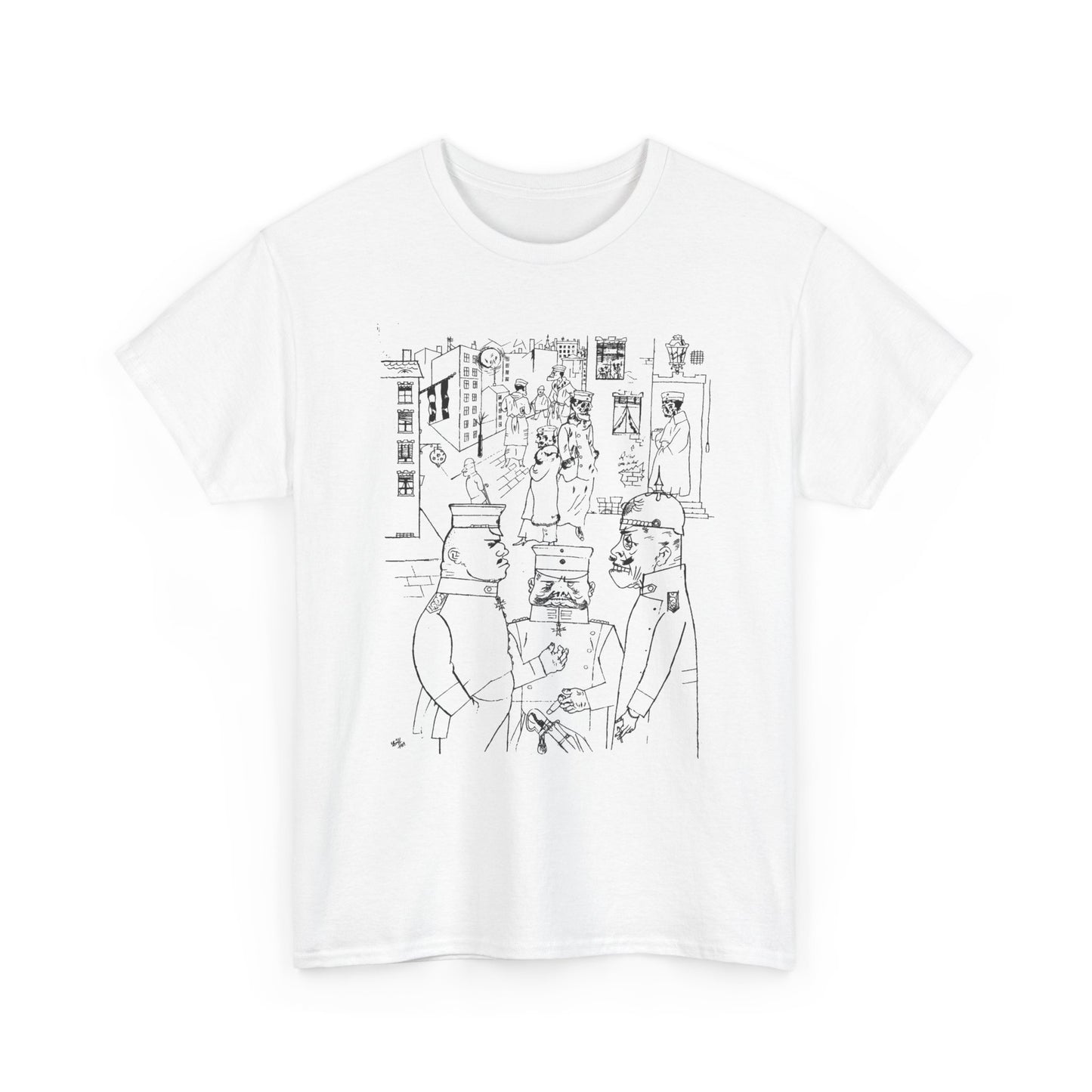 1919 george grosz lithograph "the pimps of death" tshirt