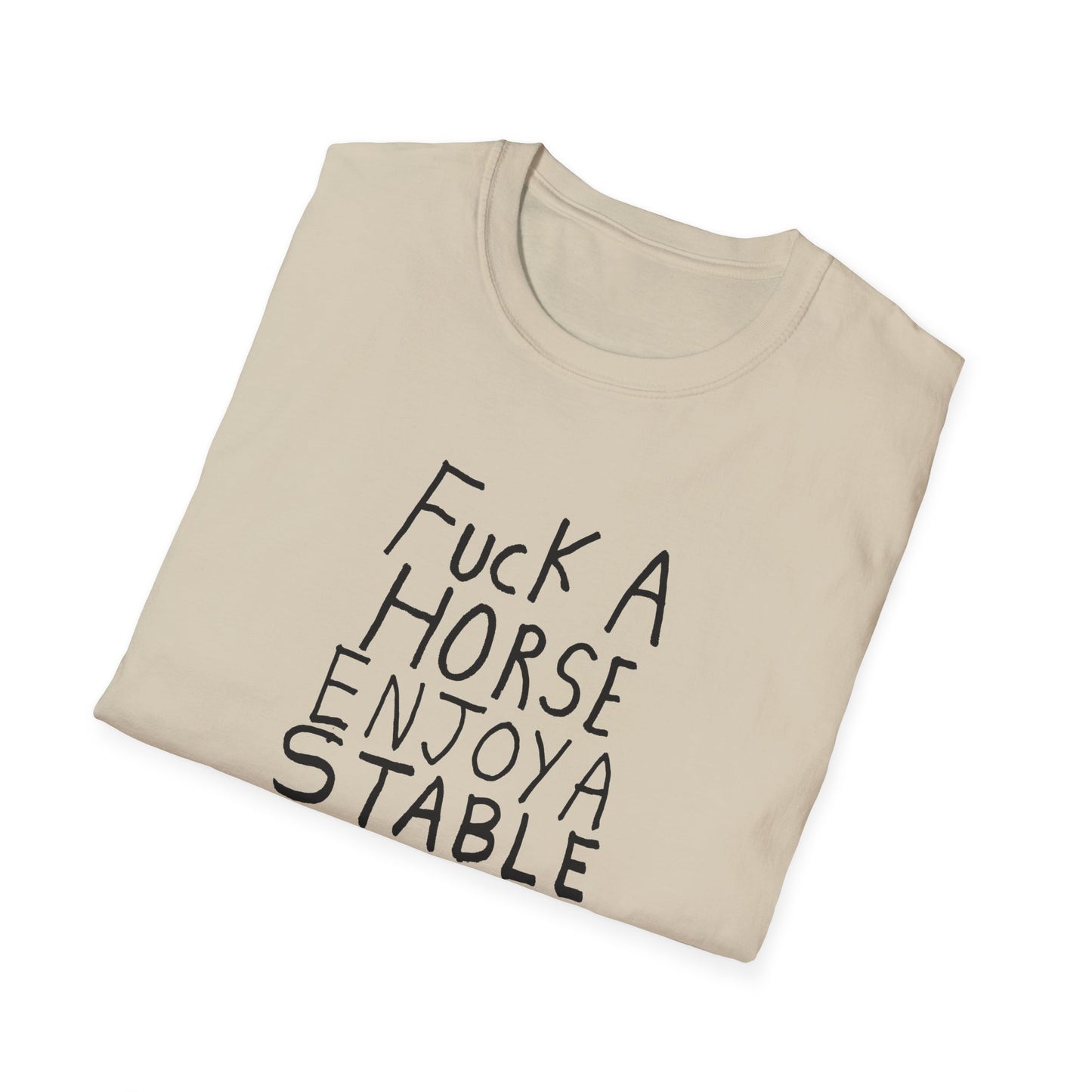 fuck a horse enjoy a stable relationship hand drawn tshirt