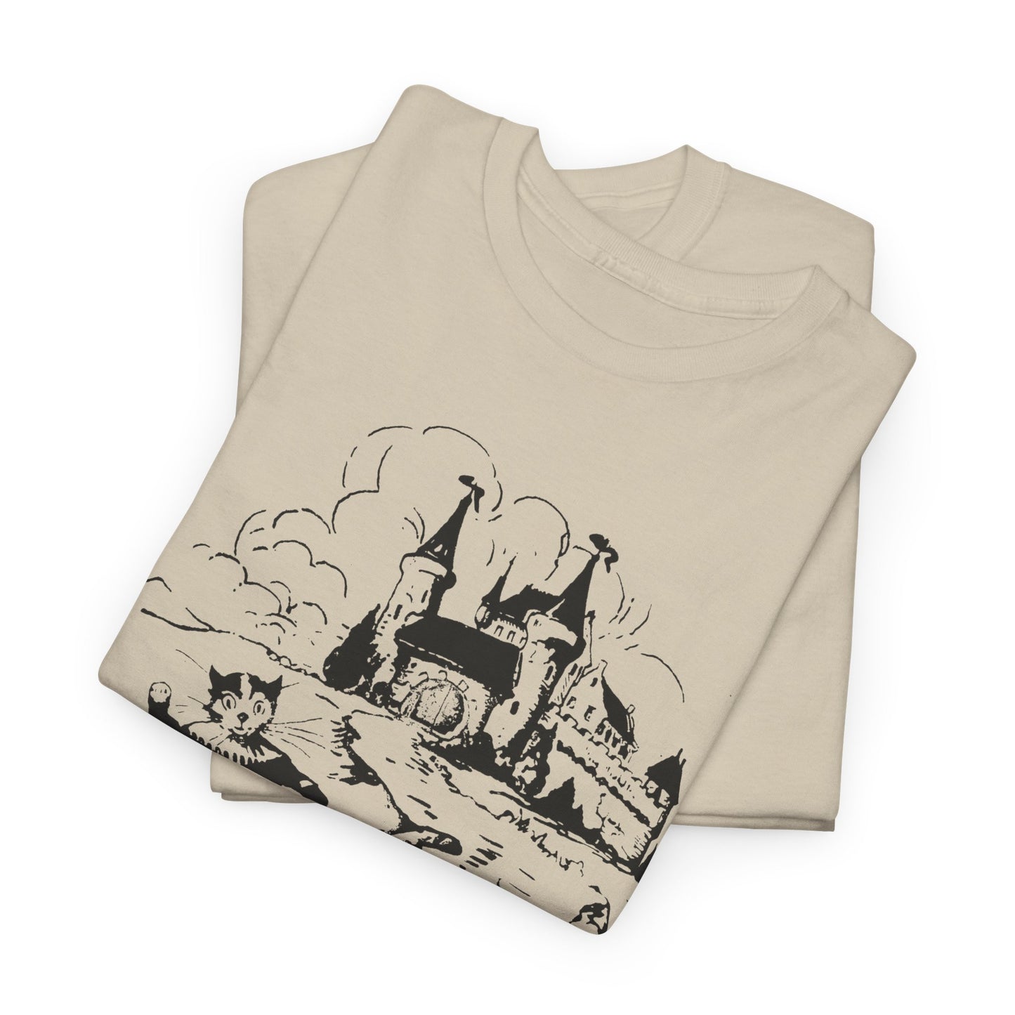 puss in boots vintage illustration tshirt