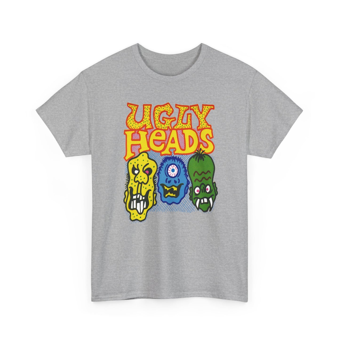 vintage american bubblegum graphic ugly heads reproduction tshirt