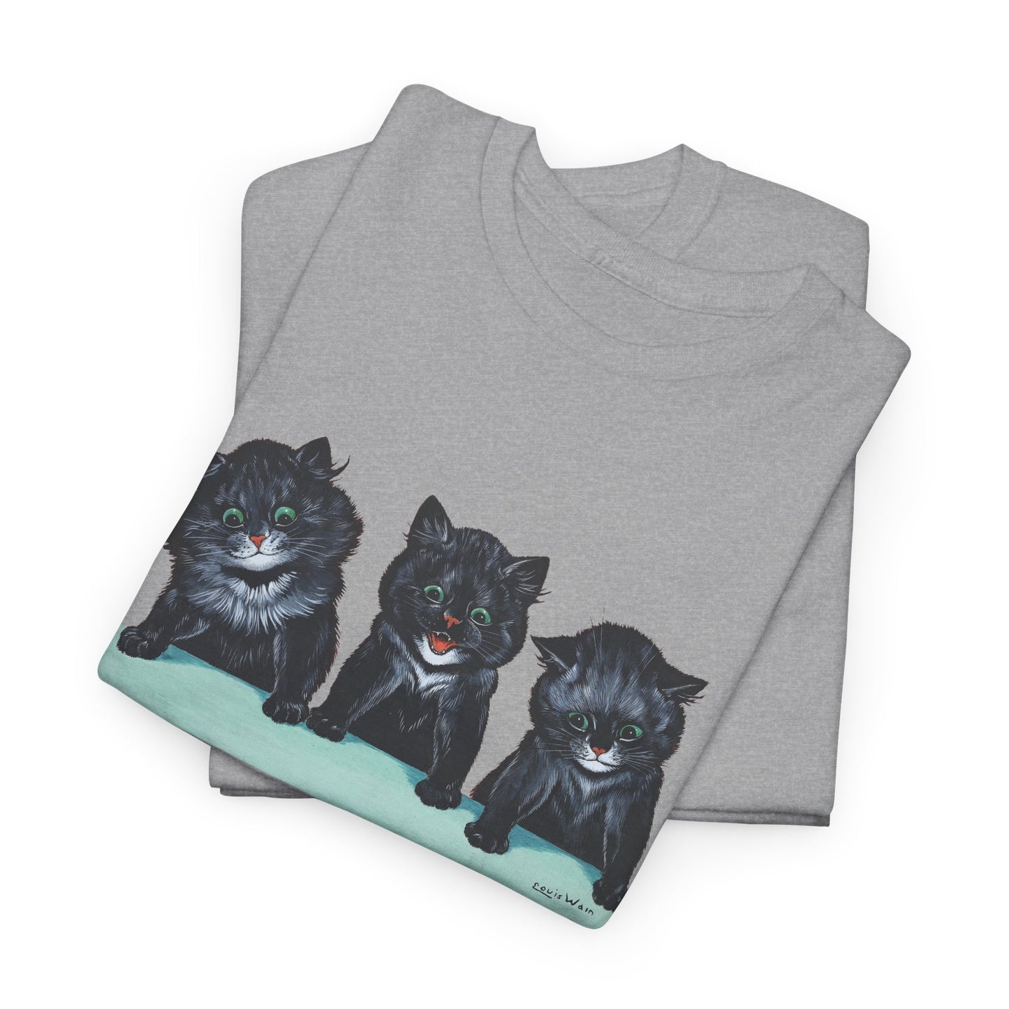 louis wain anthropomorphised cat painting 3 black cats