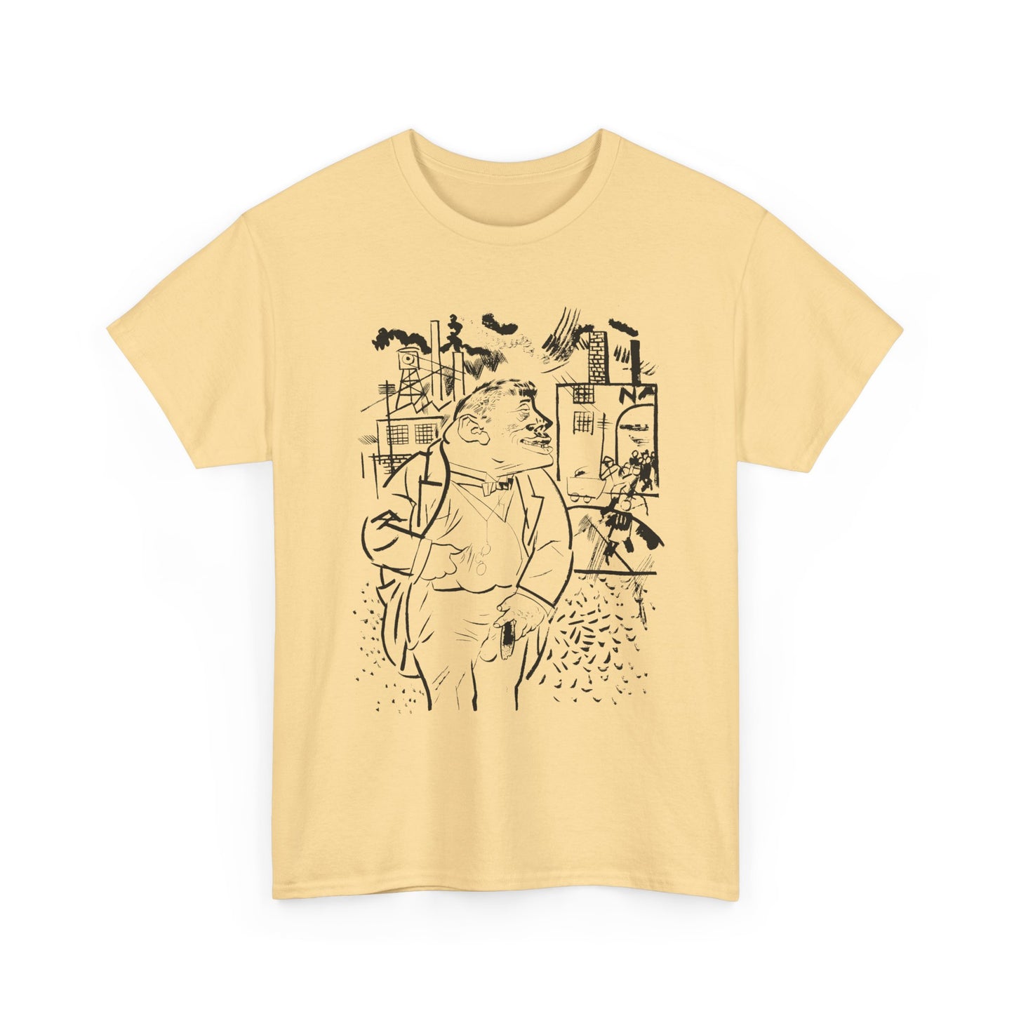 1921 geroge grosz sketch "i shall exterminate everything around me that restricts me from being the master" tshirt