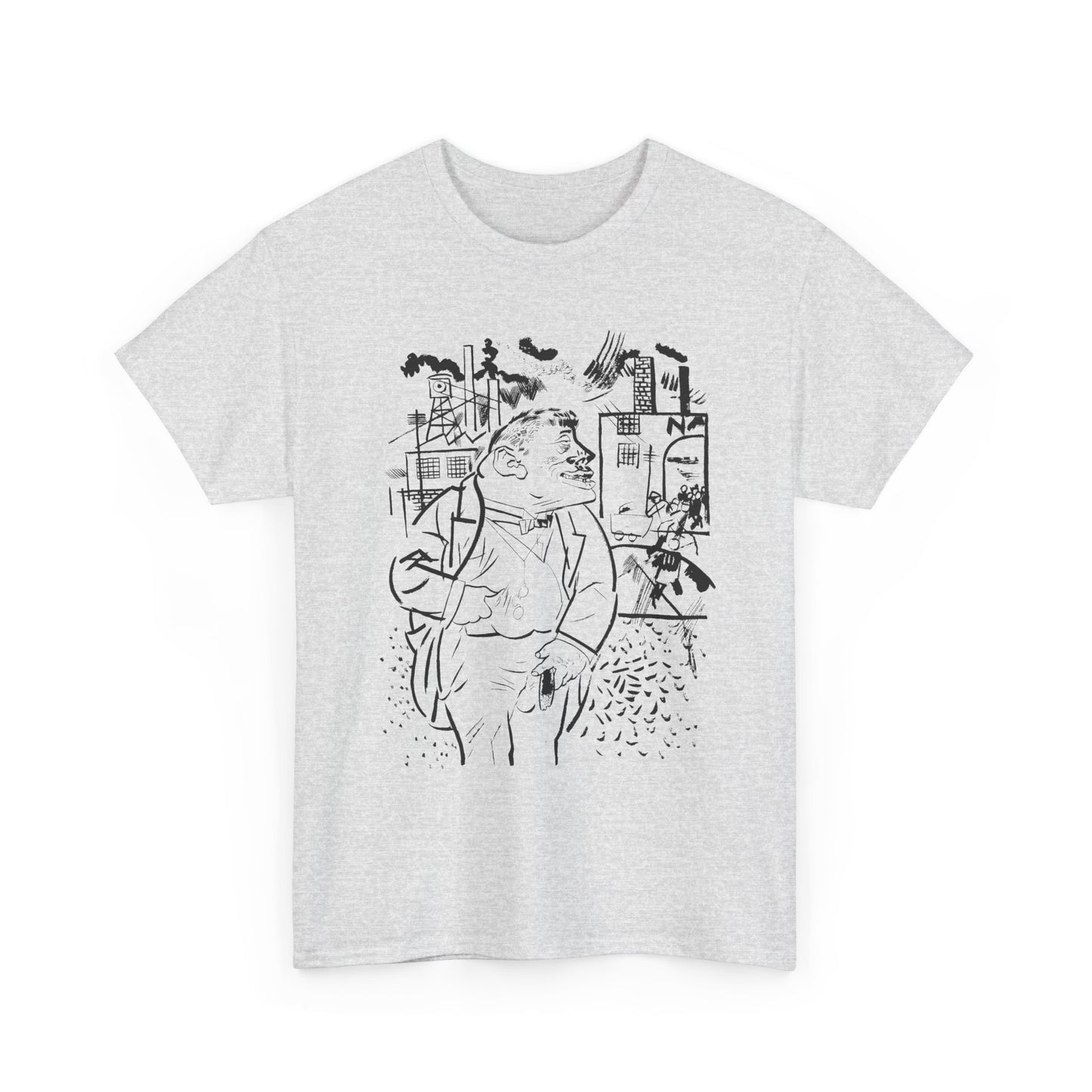 1921 geroge grosz sketch "i shall exterminate everything around me that restricts me from being the master" tshirt