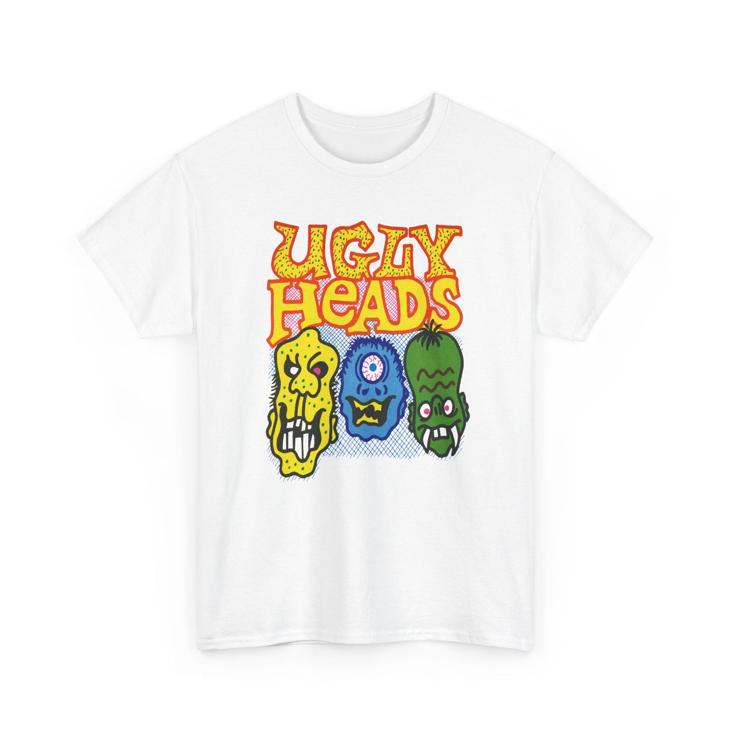 vintage american bubblegum graphic ugly heads reproduction tshirt