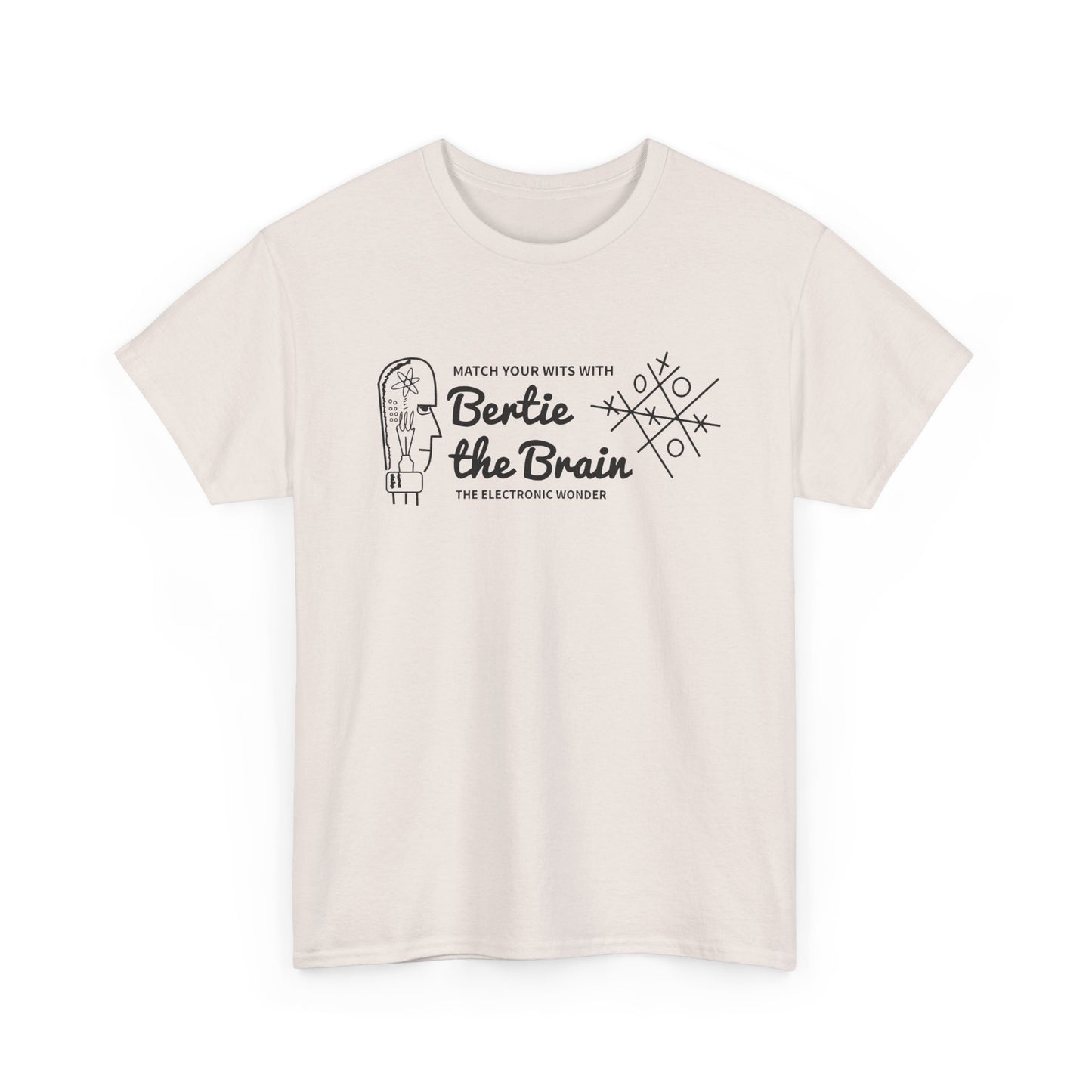 bertie the brain 1950 video game tshirt