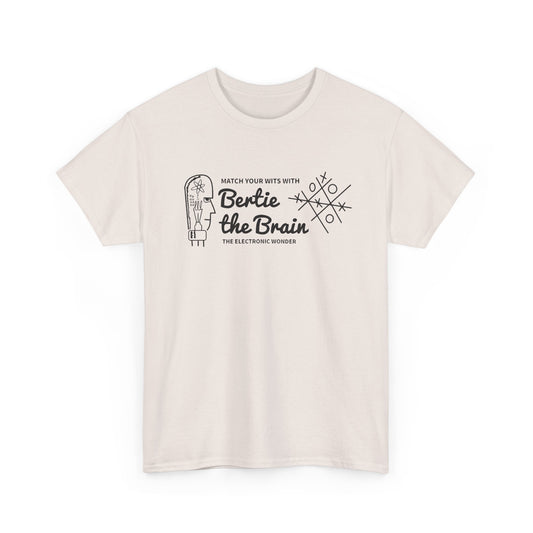 bertie the brain 1950 video game tshirt