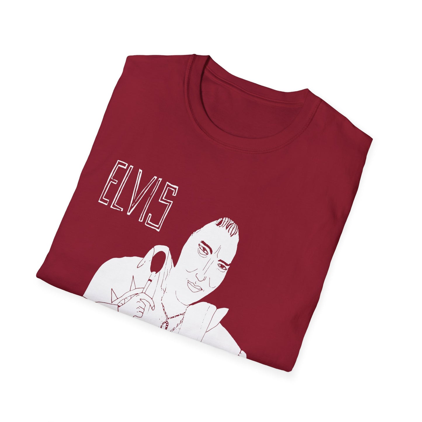 original drawing of elvis during his jumpsuit years tshirt