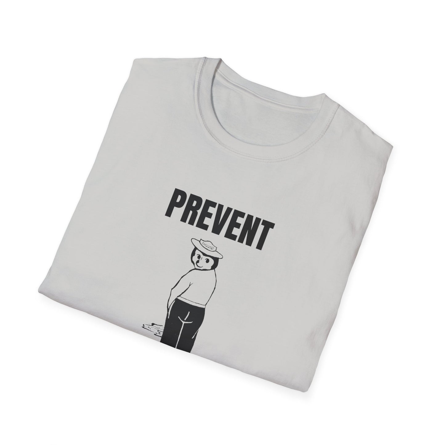 smokey the bear parody 1970s vintage design re print black tshirt