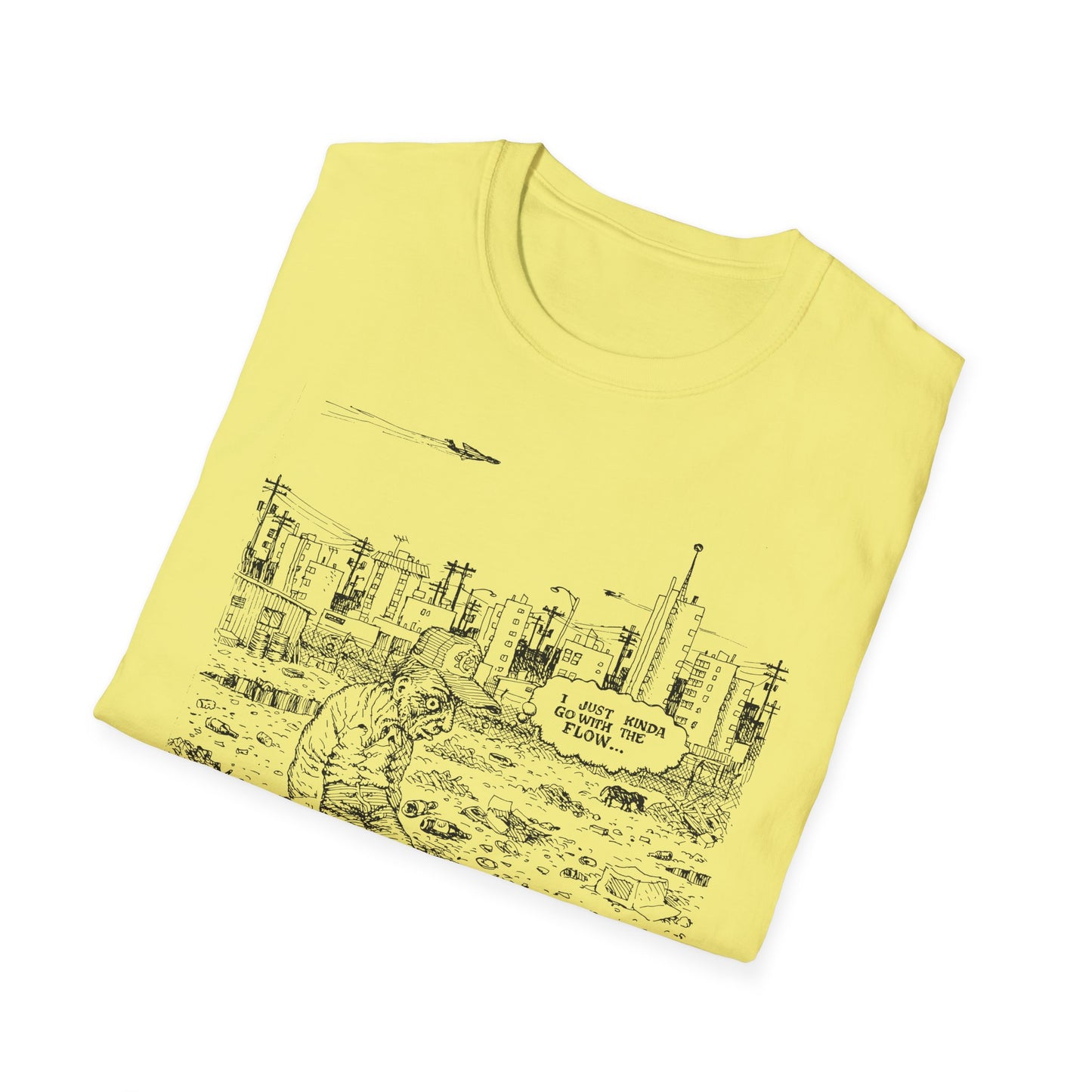 r. crumb i just kinda go with the flow 2 tshirt