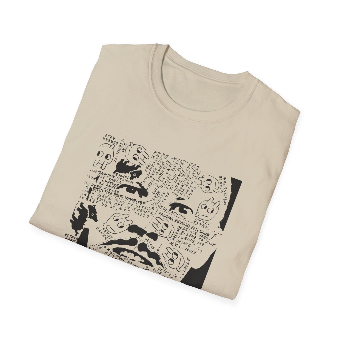ray johnson's face tshirt