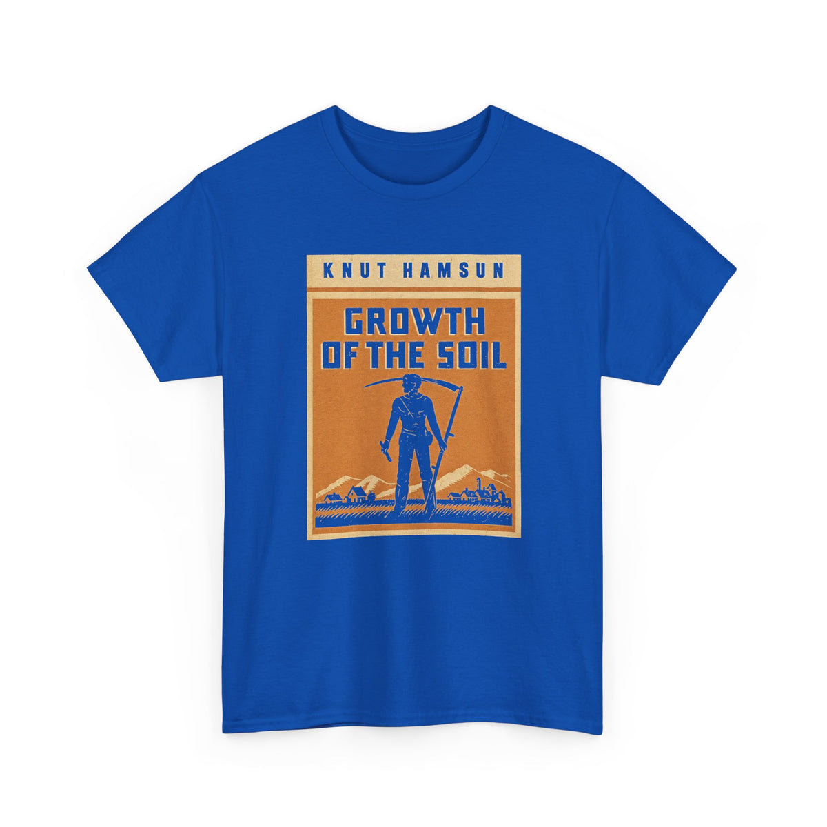 knut hamsen 1917 growth of the soil book cover tshirt