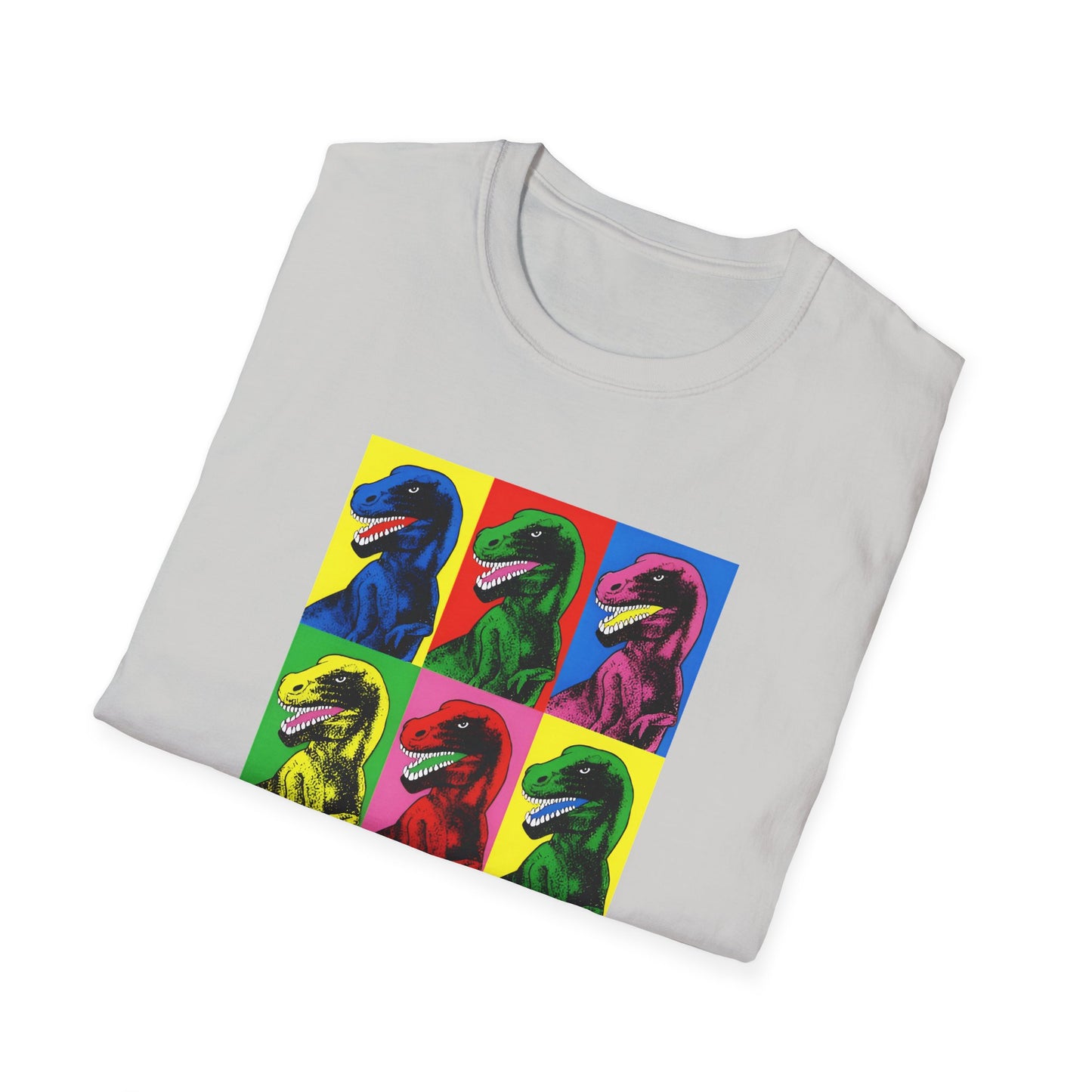stanley desantis dinosaur pop art as worn by steven spielberg on jurassic park 1993 movie set tshirt