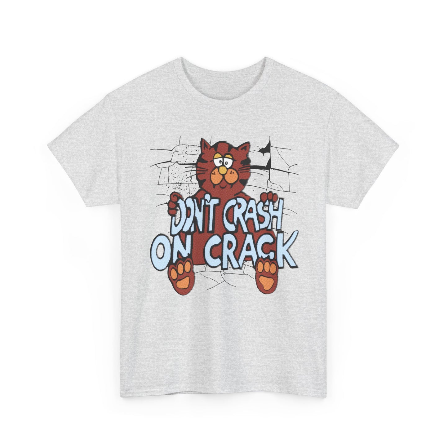 vintage graphic don't crash on crack cat custom edit tshirt