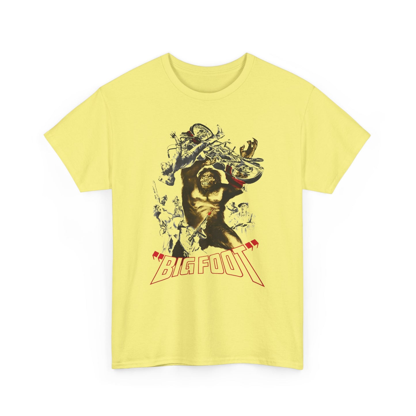 1970 bigfoot movie poster reproduction tshirt