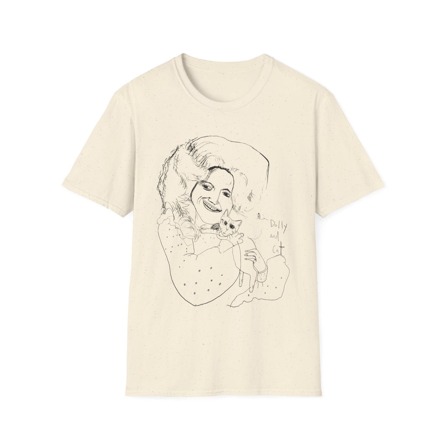 dolly and cat drawing tshirt