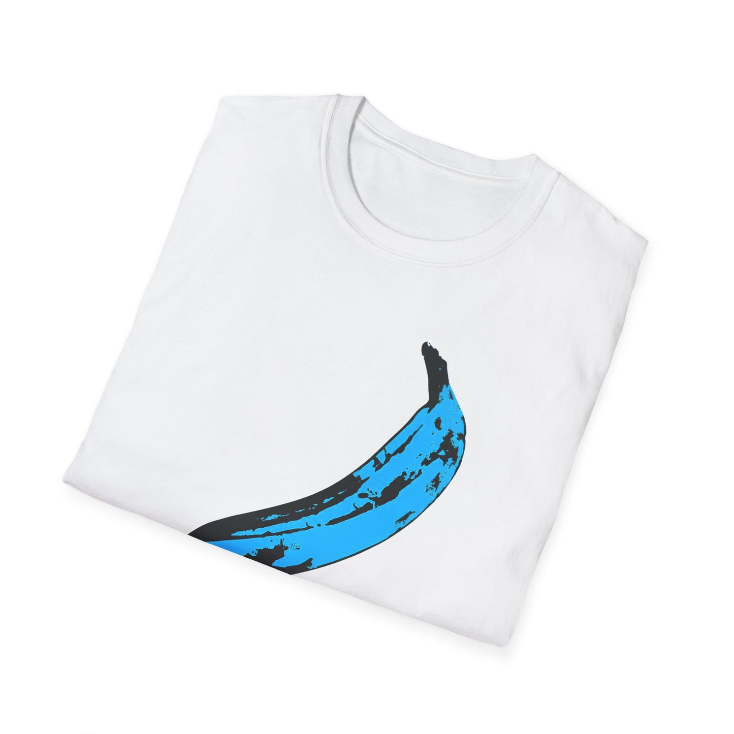 andy warhol's velvet underground and nico banana in blue tshirt