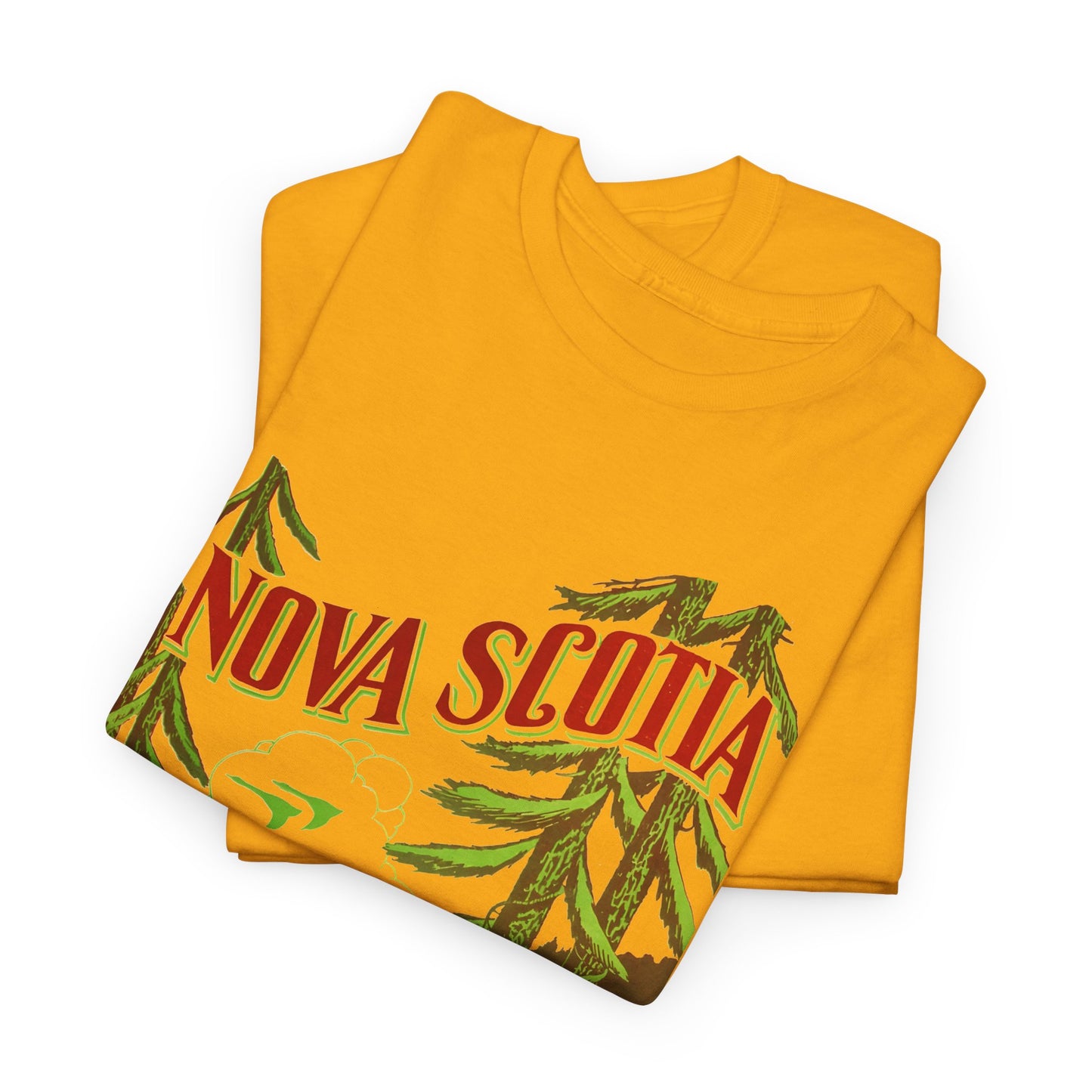 vintage tourism advertisement for nova scotia reproduction tshirt