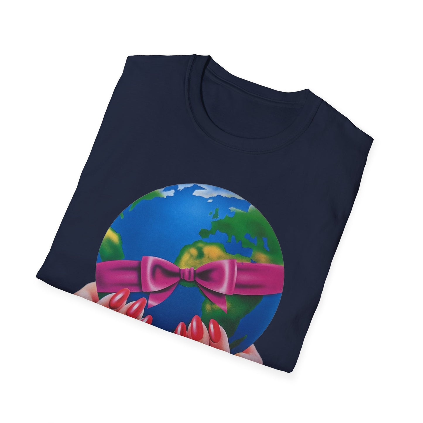 1980s graphic from a greeting card "i'd give you the world" tshirt