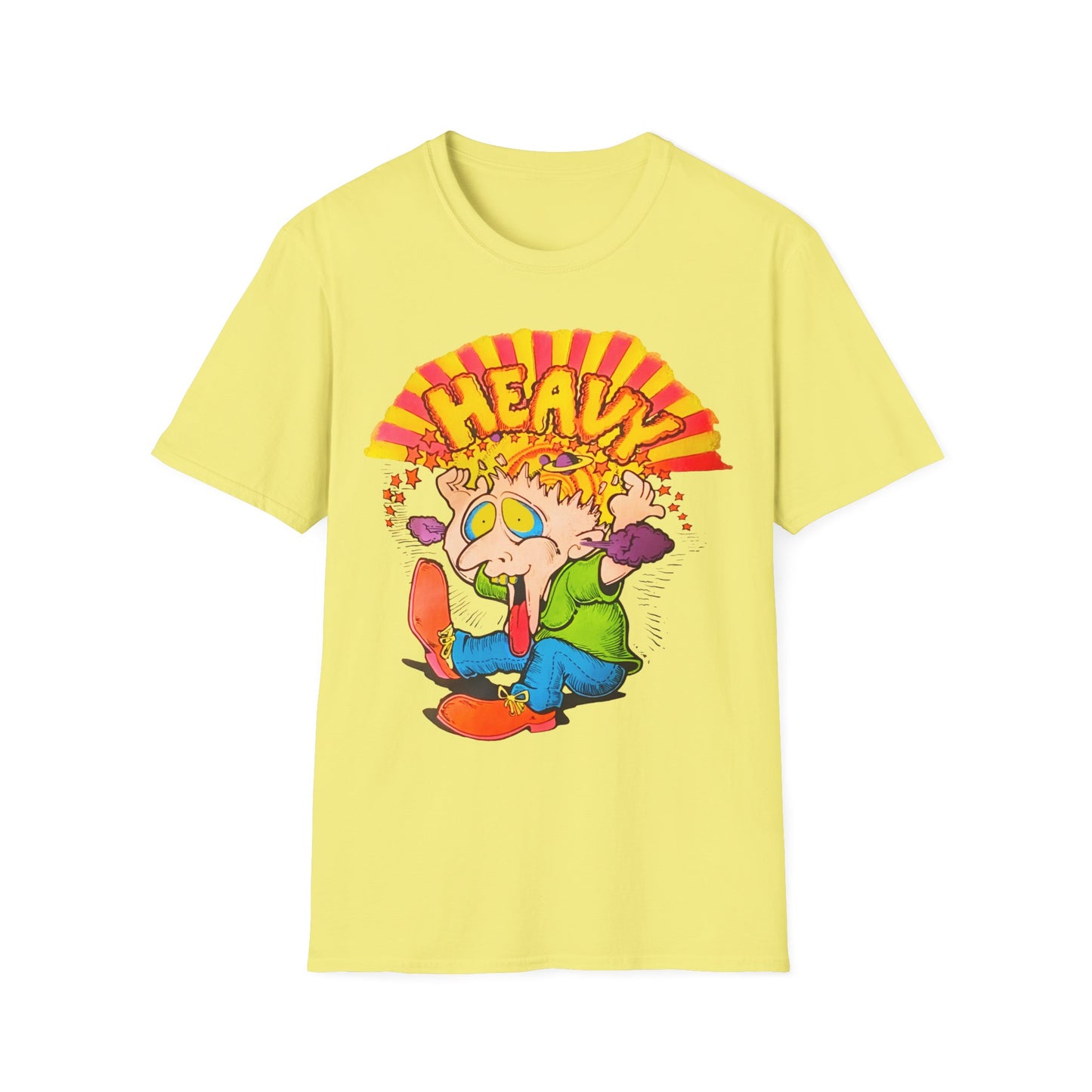 1970s "heavy trip" cartoon character reproduction tshirt