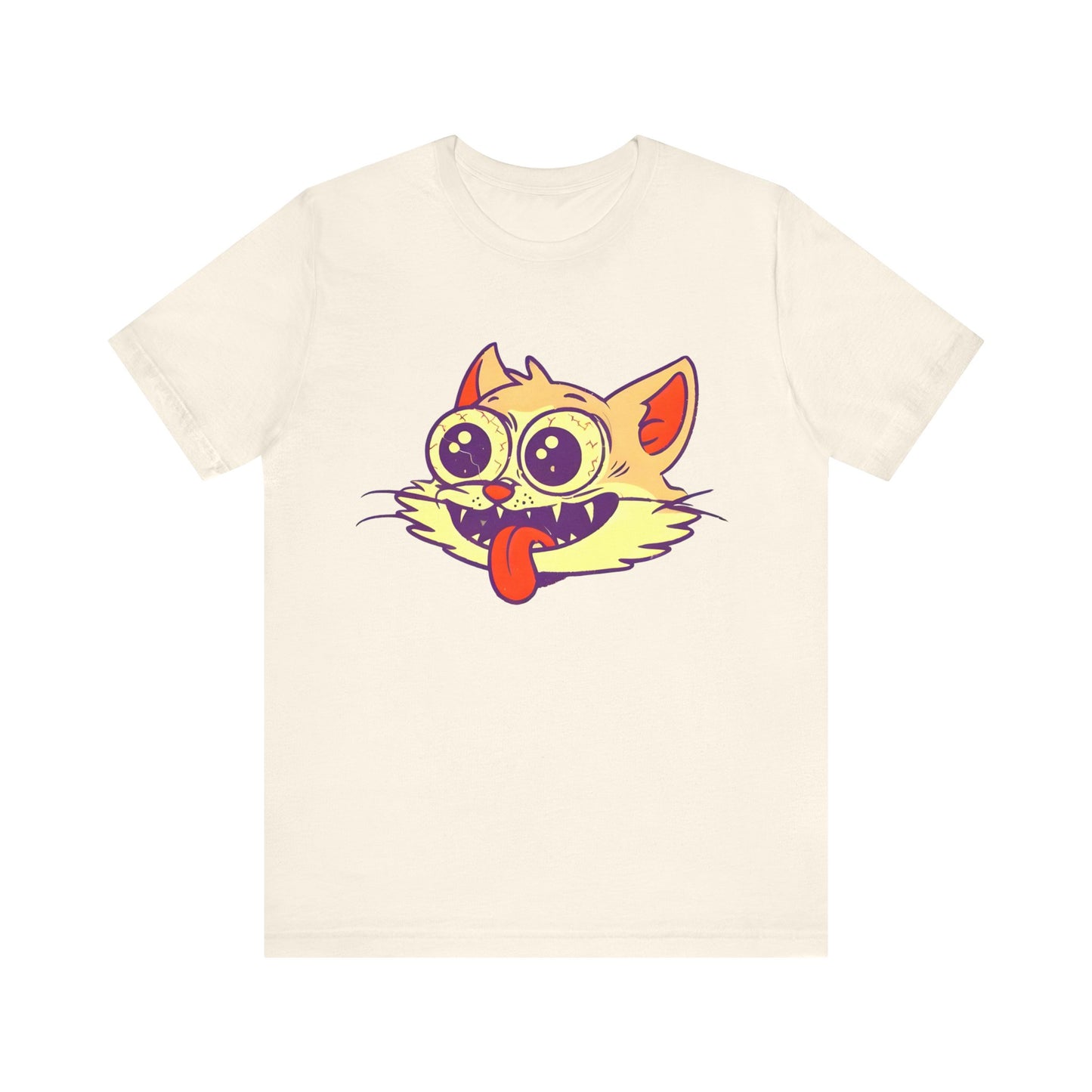 cute creepy strung out high happy kitty cat tshirt