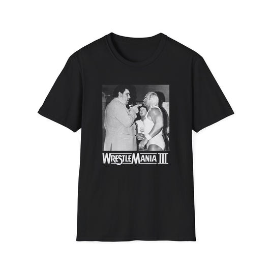 wrestlemania iii hulk v. andre the giant photo tshirt