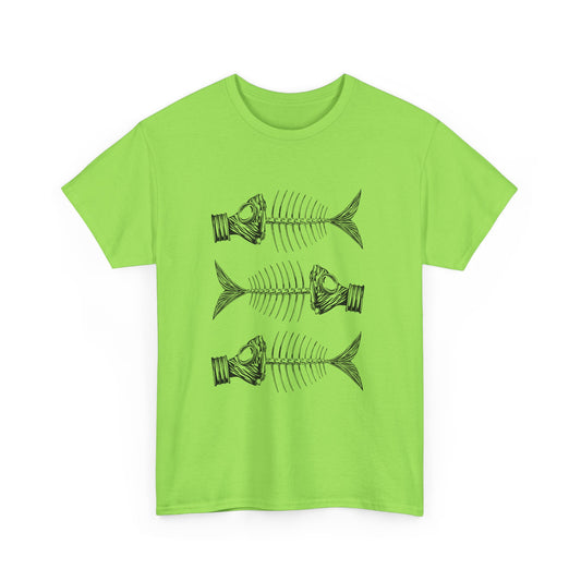 jacek rupinski polish skeletal fish with gas masks tshirt