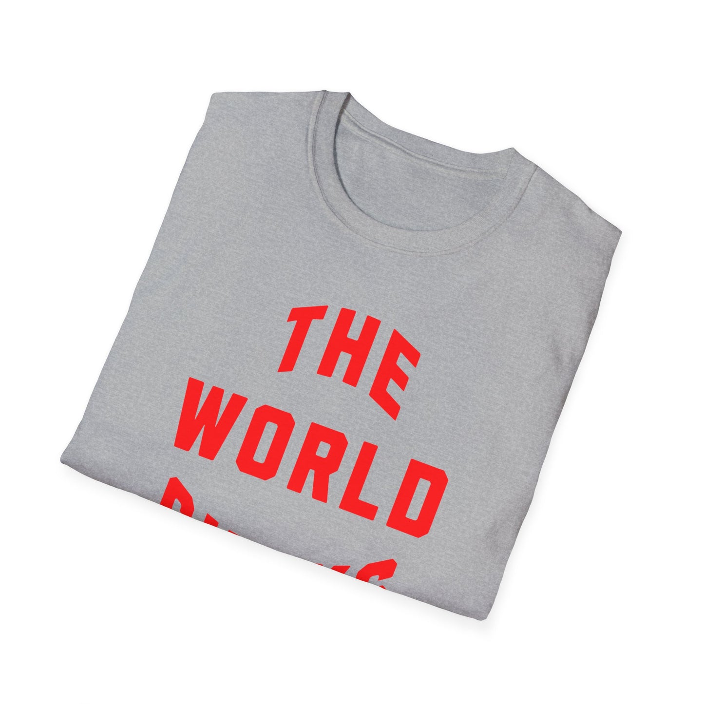 the world sucks in red tshirt