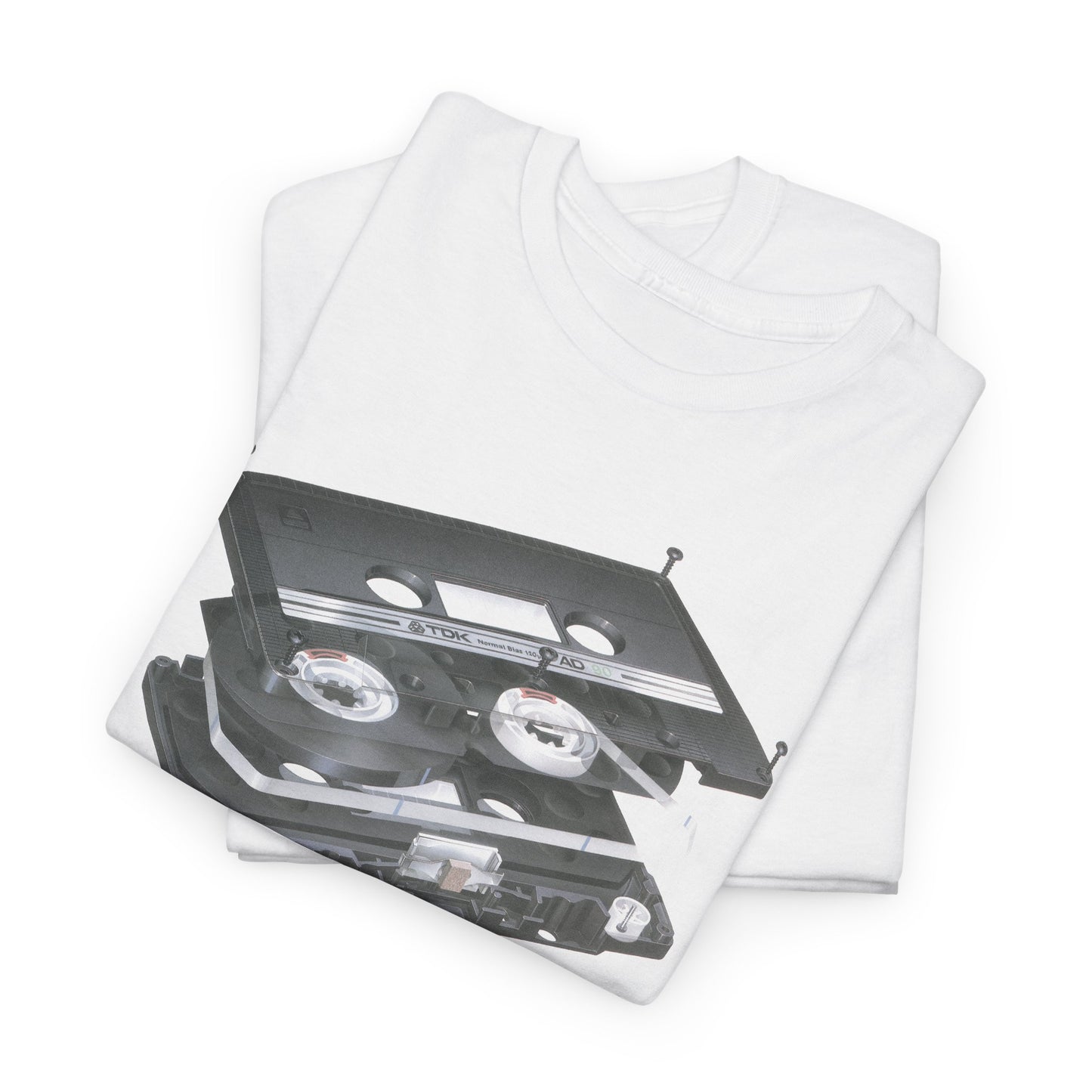 exploded view cassette tape hisashi saito 1980 airbrush graphic tshirt