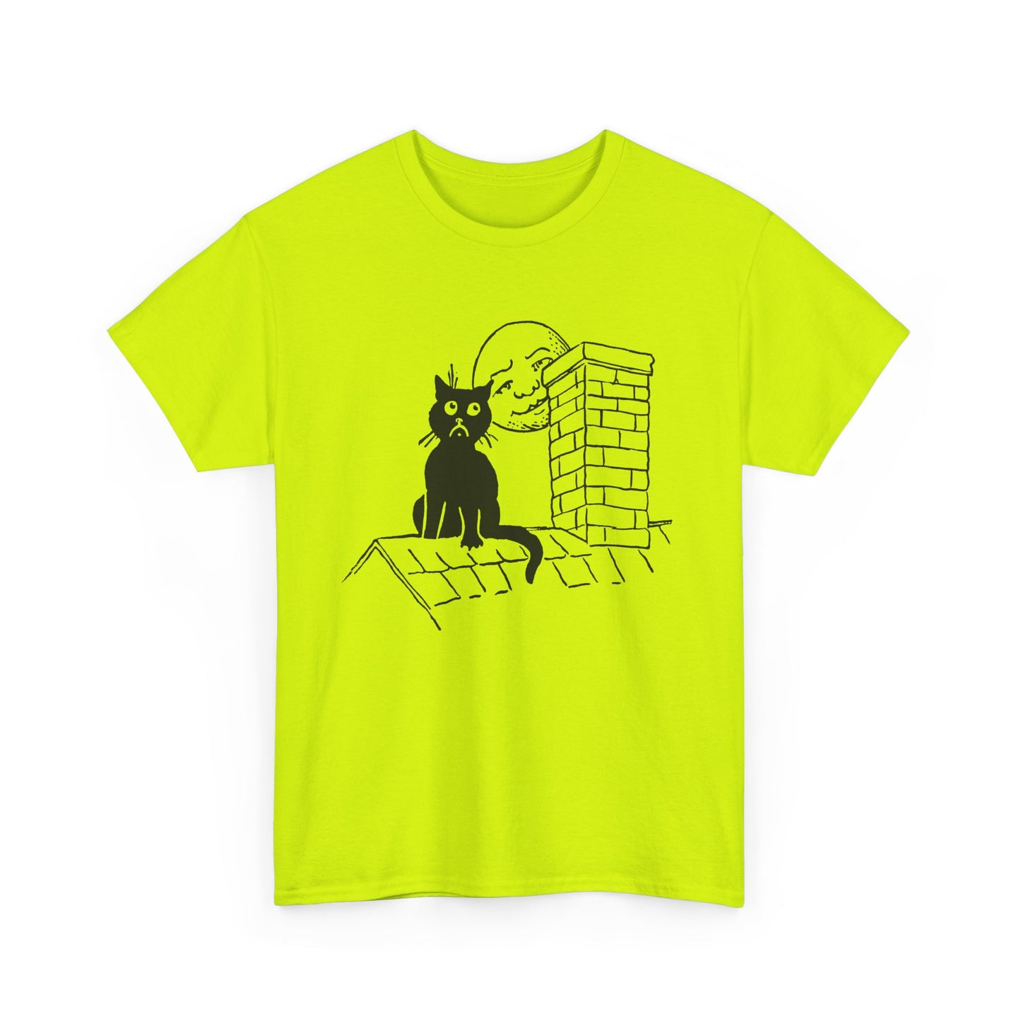 1906 postcard art can't you see i'm lonely cat on roof tshirt