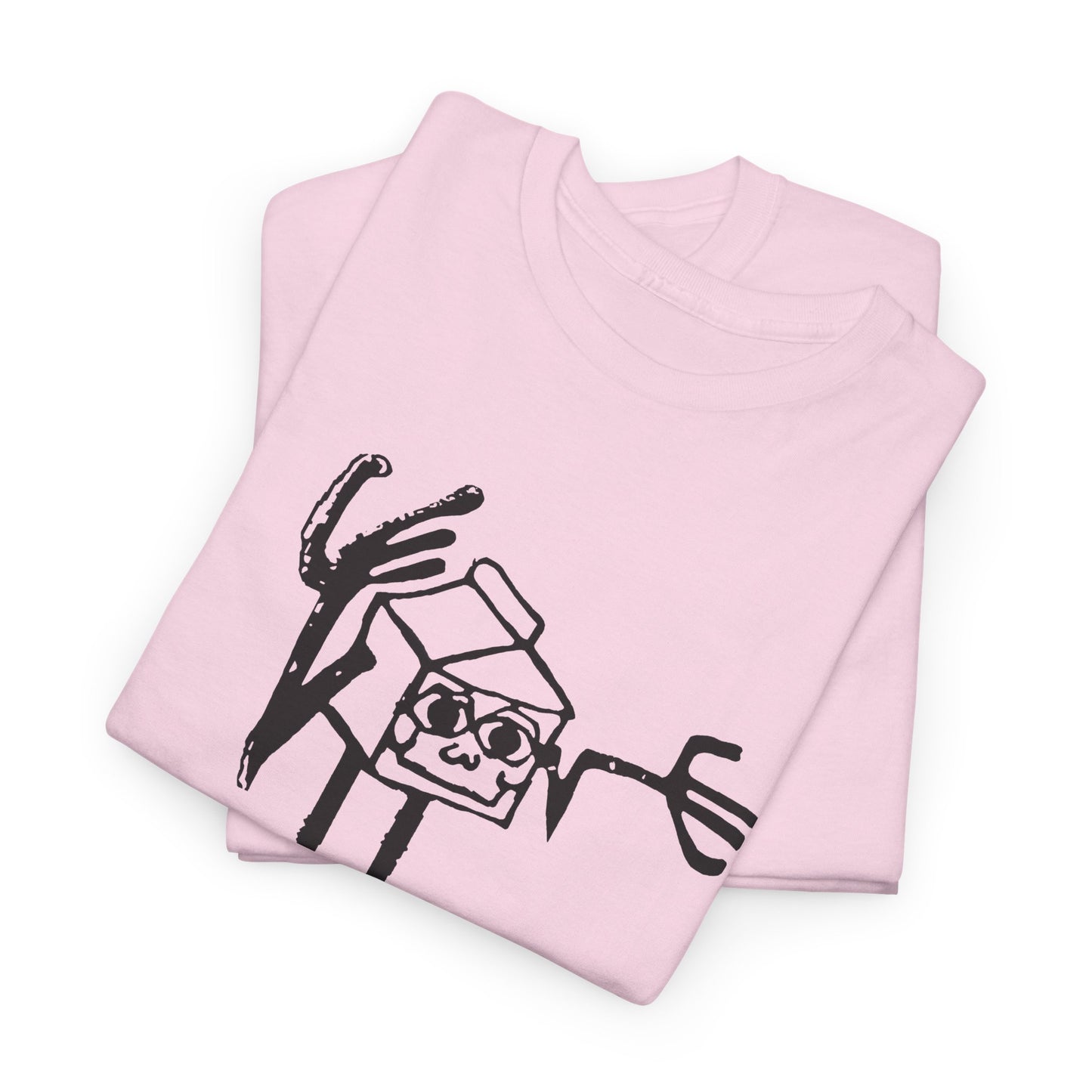 mid 80s anthropomorphic milk carton safety message reproduction tshirt