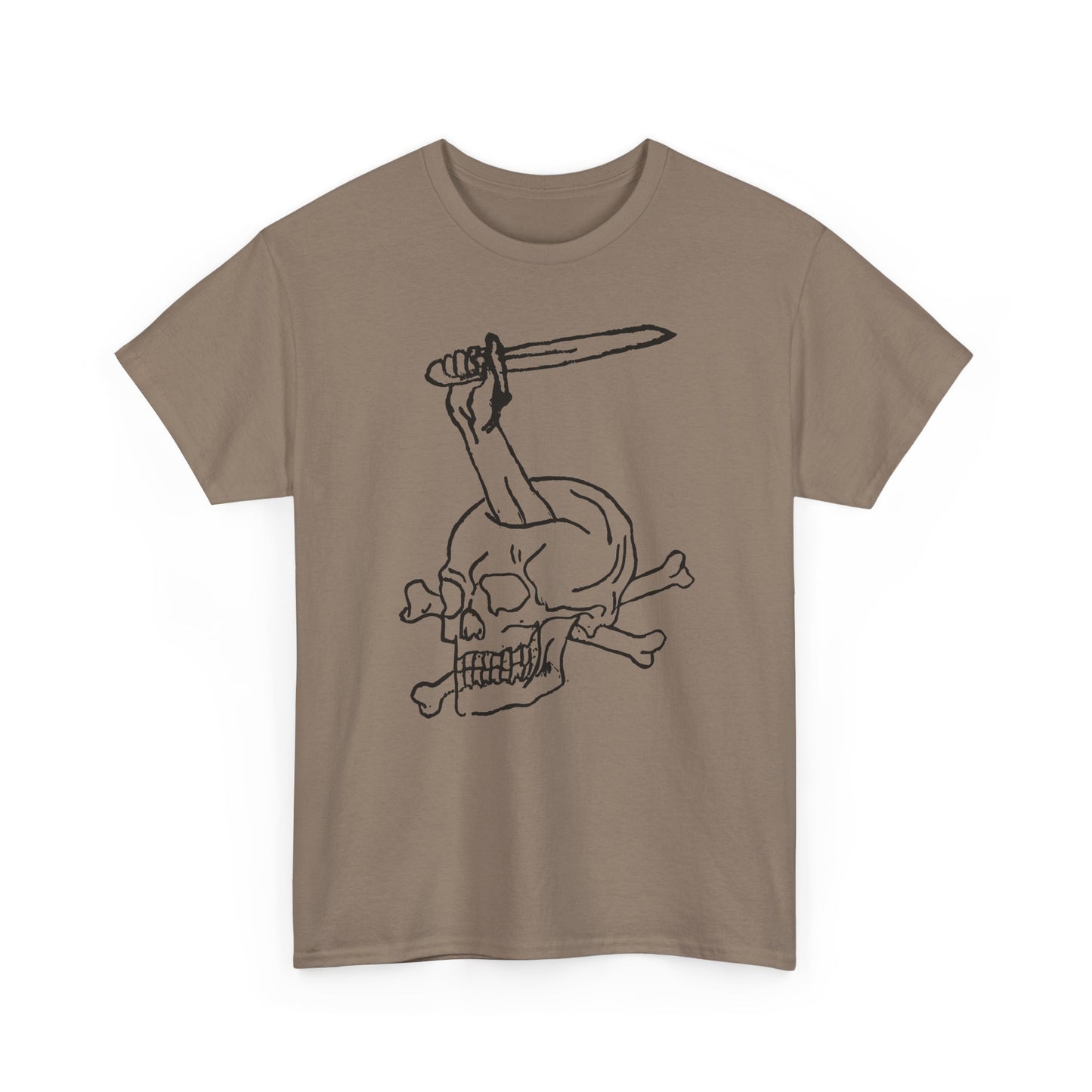 vintage tattoo art arm coming out of skull with sword tshirt
