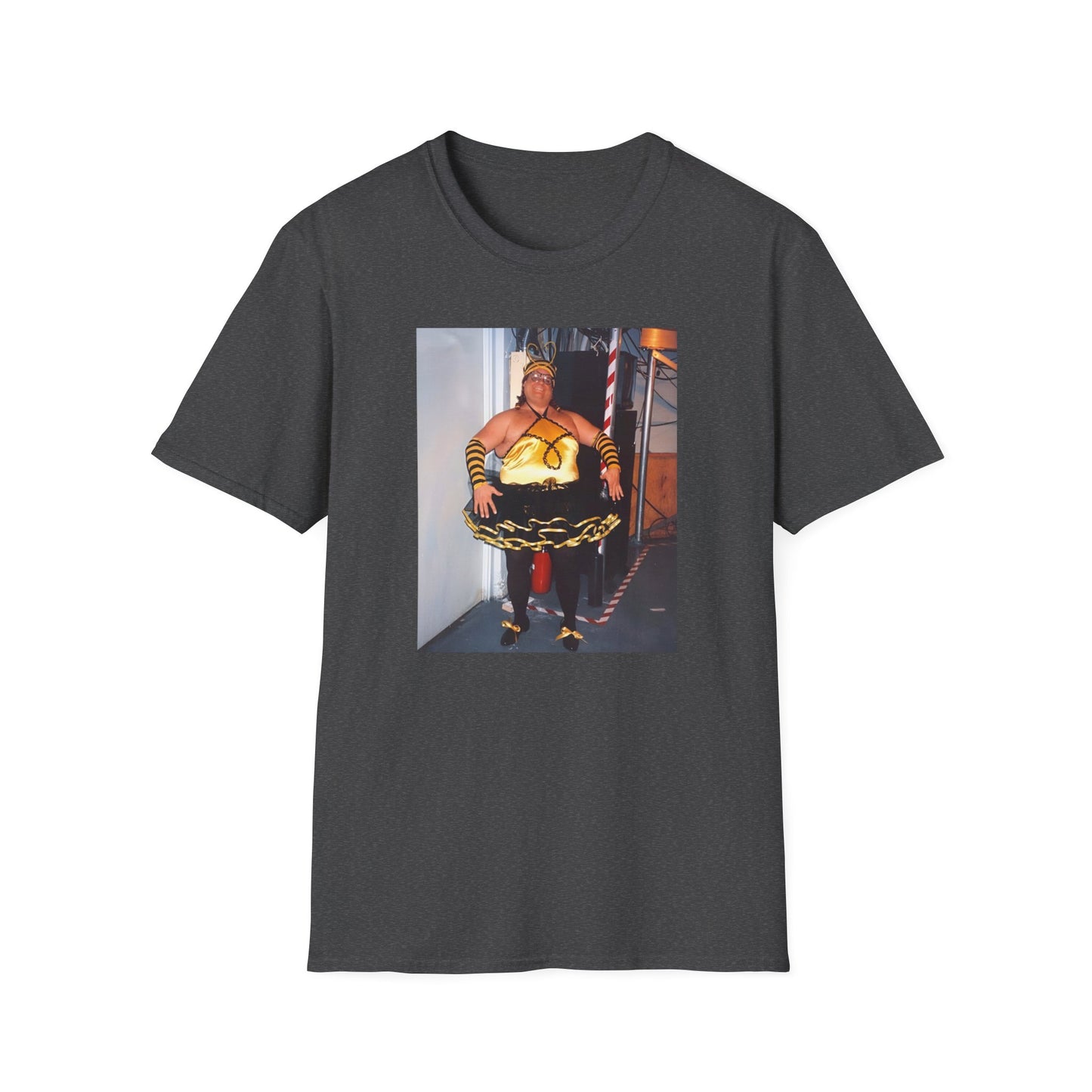 chris farley bumble bee photo tshirt, softstyle tshirt