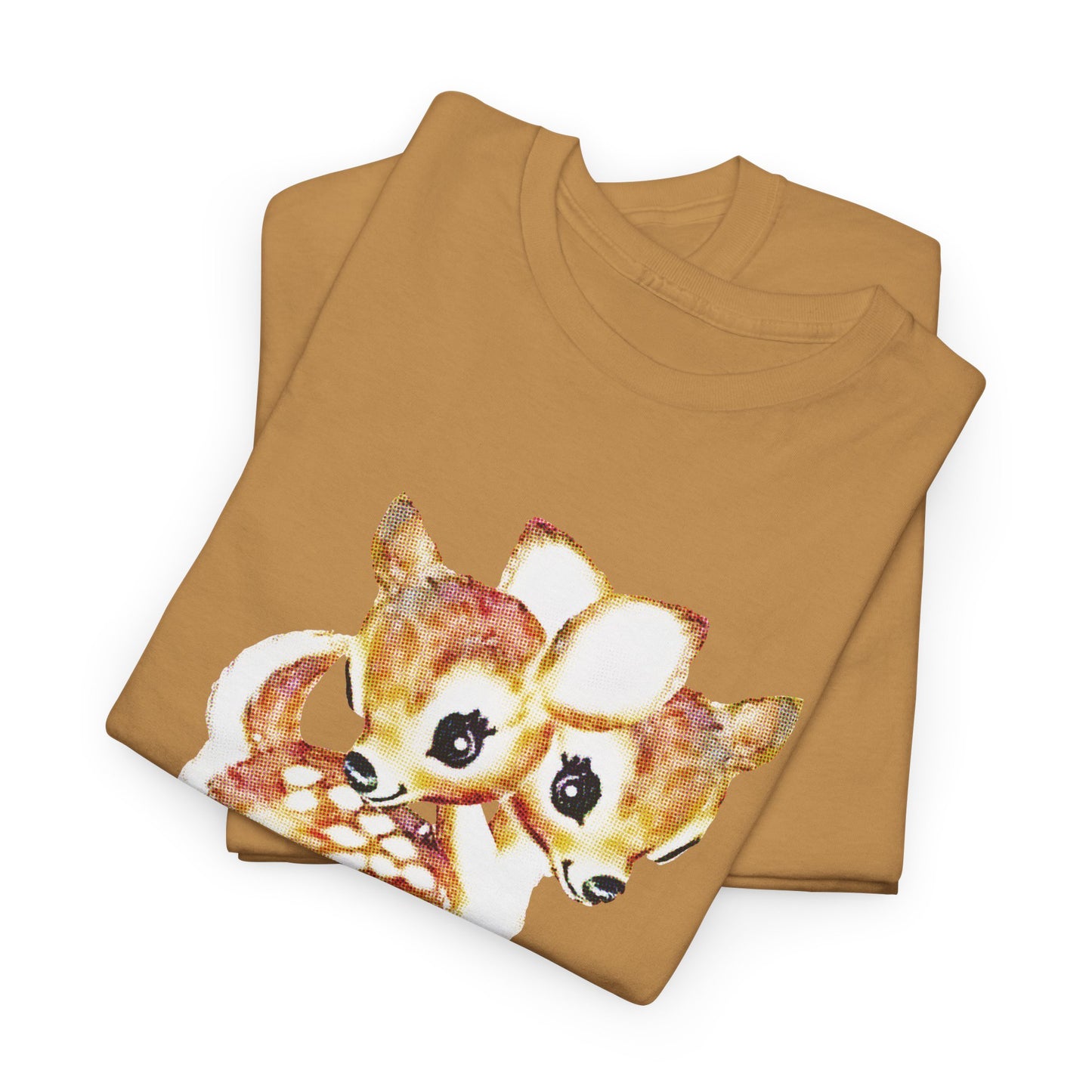 vintage cute baby deer double headed tshirt