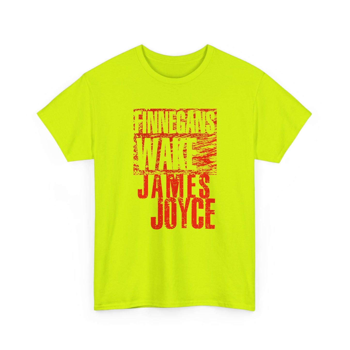 james joyce finnegans wake in red tshirt