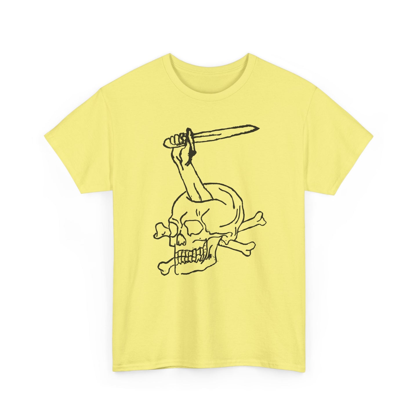 vintage tattoo art arm coming out of skull with sword tshirt