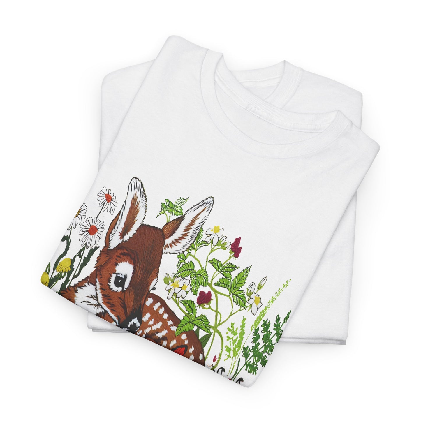 vintage fawn graphic reproduction tshirt