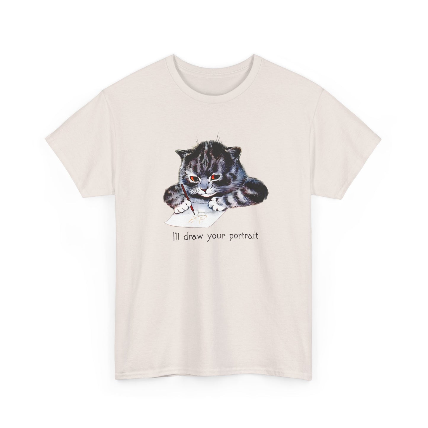 louis wain anthropomorphised cat painting i'll draw your portrait tshirt