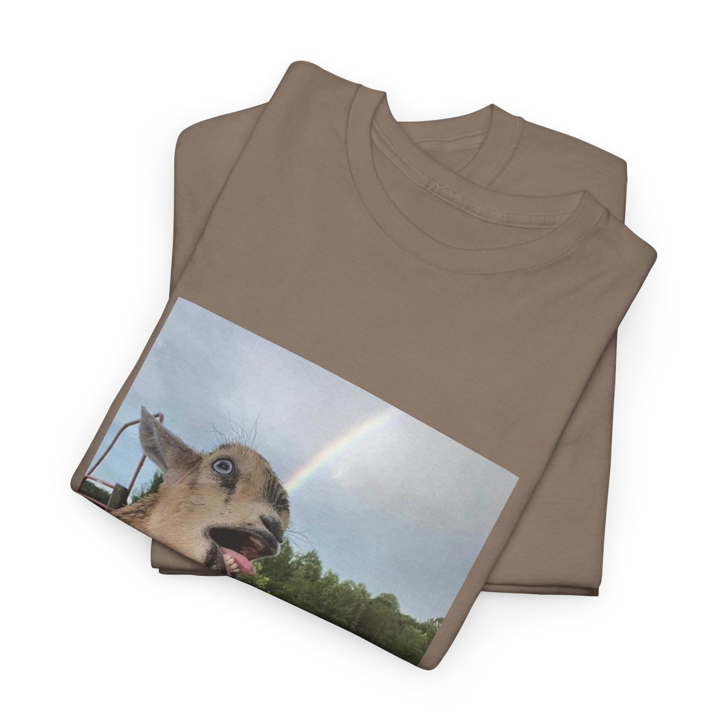 rainbow goat photo tshirt