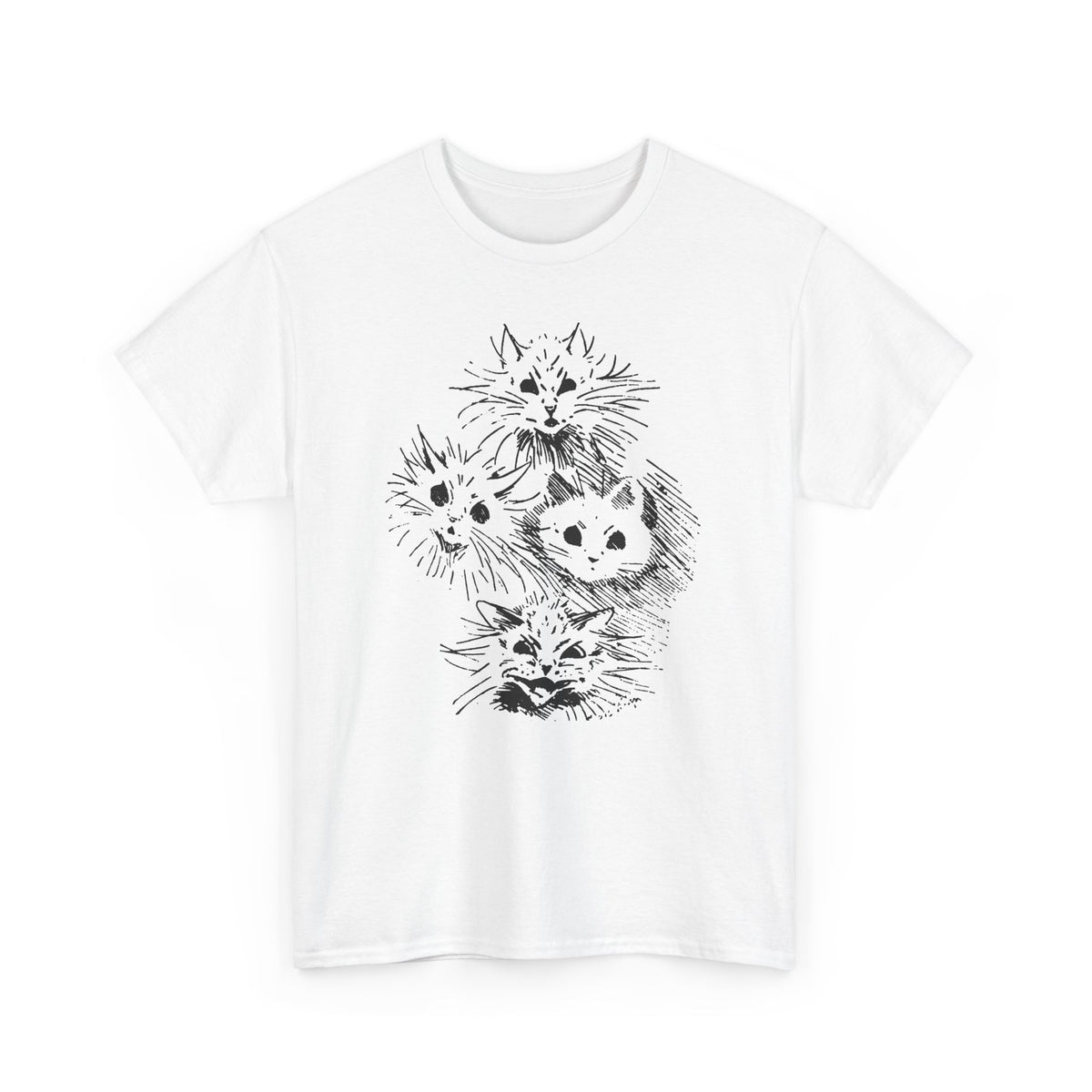 louis wain ghost cats sketch edit tshirt