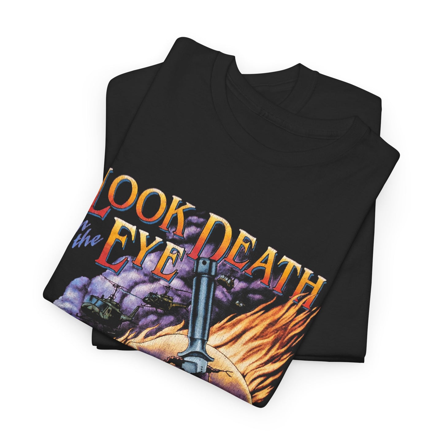 vintage 1980s look death in the eye reproduction tshirt