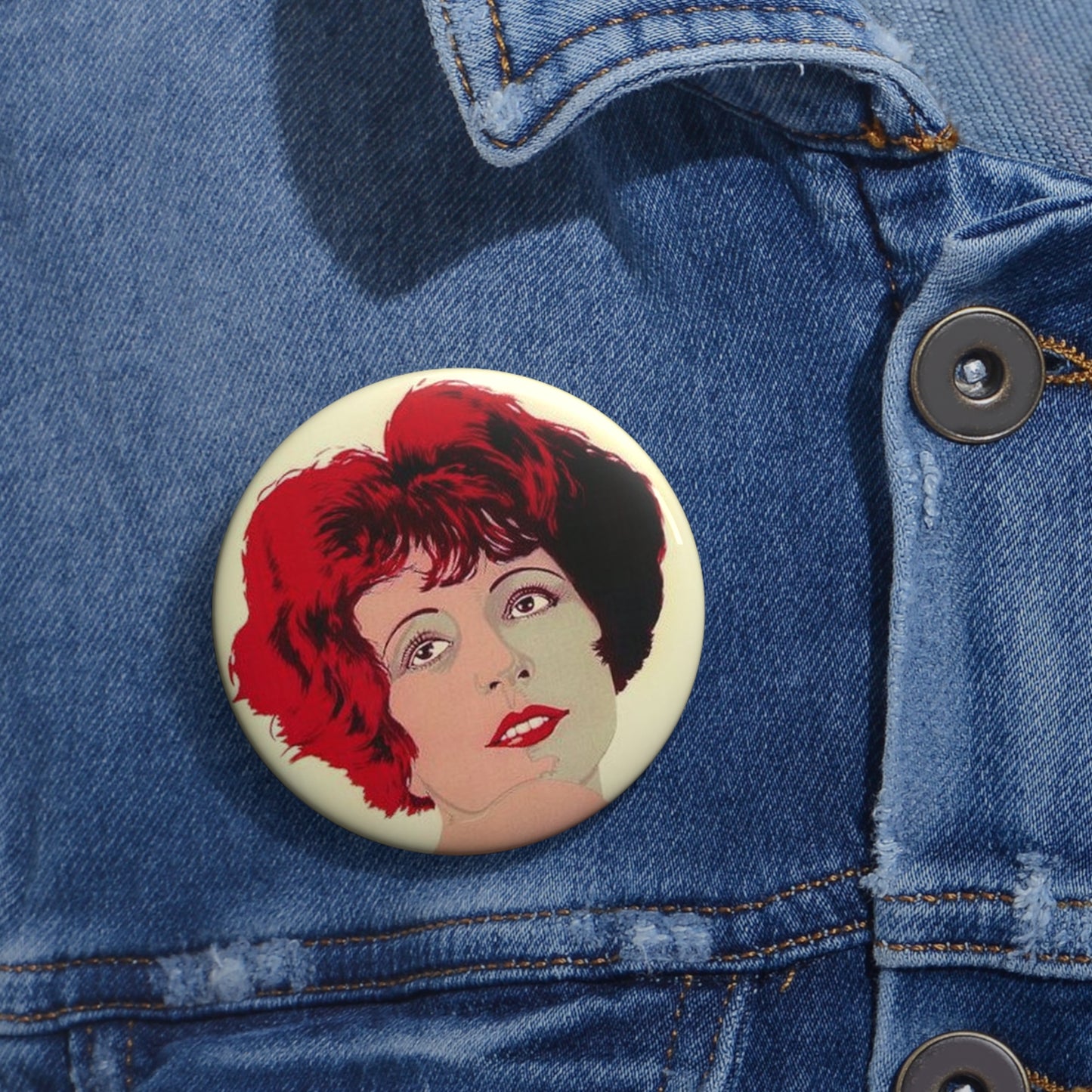 clara bow "It" pin button