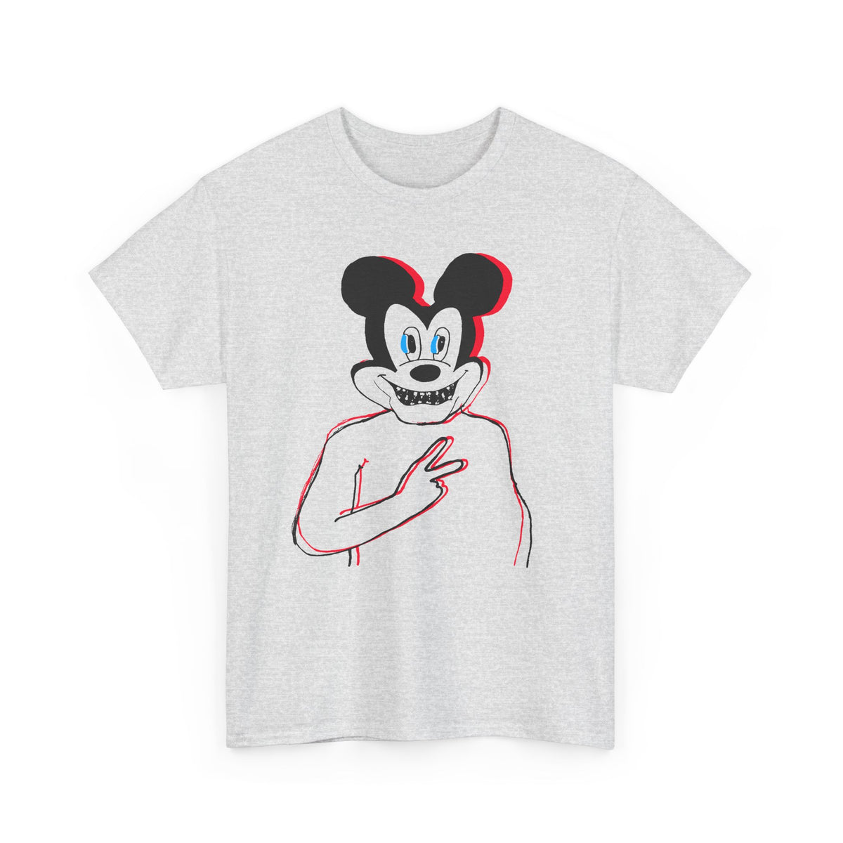 1960s british underground magazine peace sign mickey fan art edit no halo tshirt